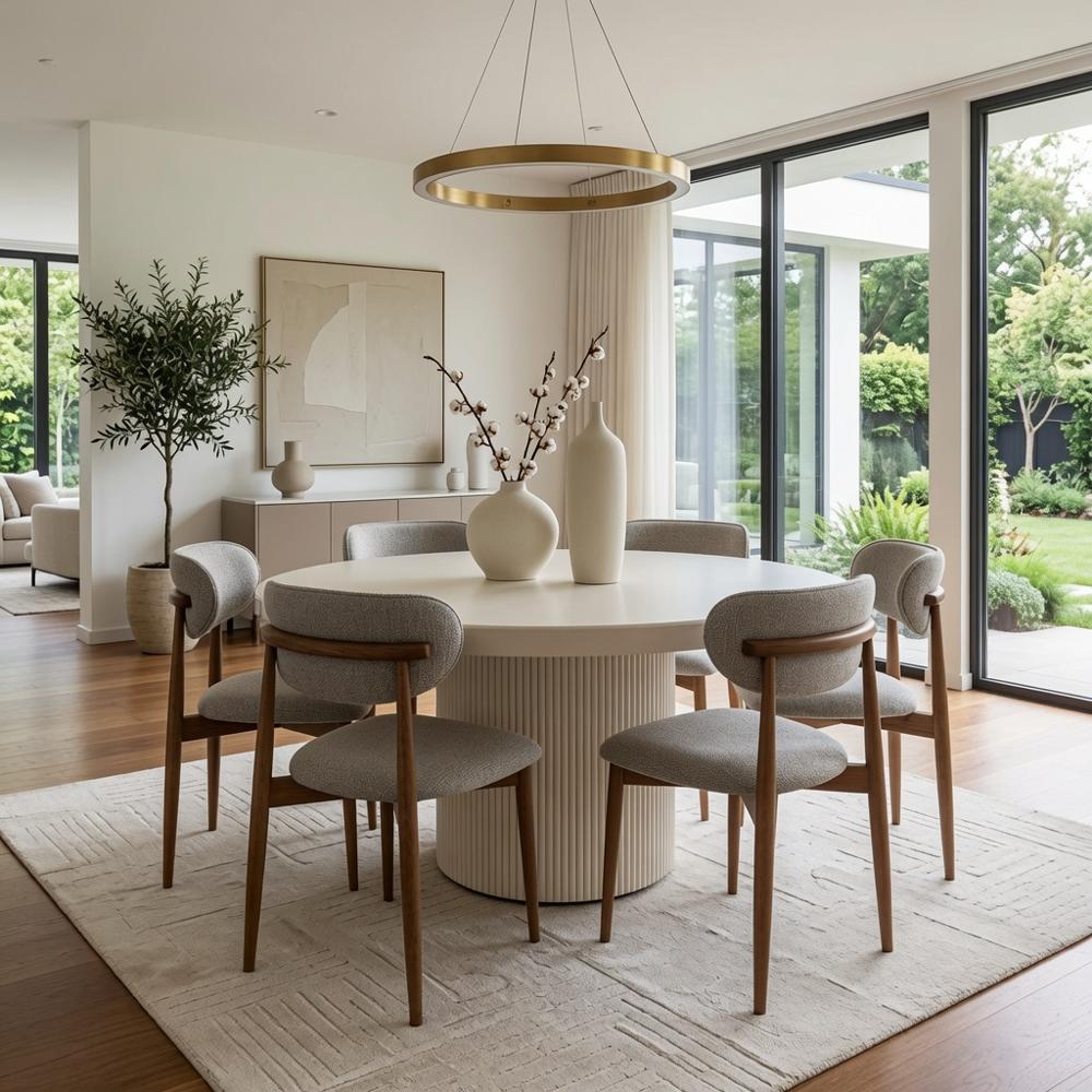 JUEGO DE COMEDOR DALIA EN MADERA COLOR BLANCO 4 SILLAS TU MESITA - 1