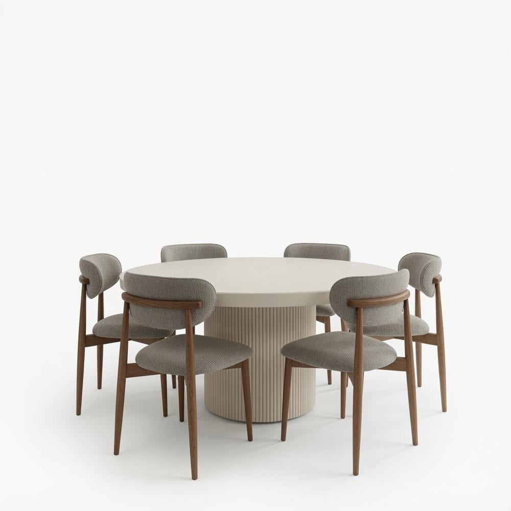 JUEGO DE COMEDOR DALIA EN MADERA COLOR BLANCO 4 SILLAS TU MESITA - 2