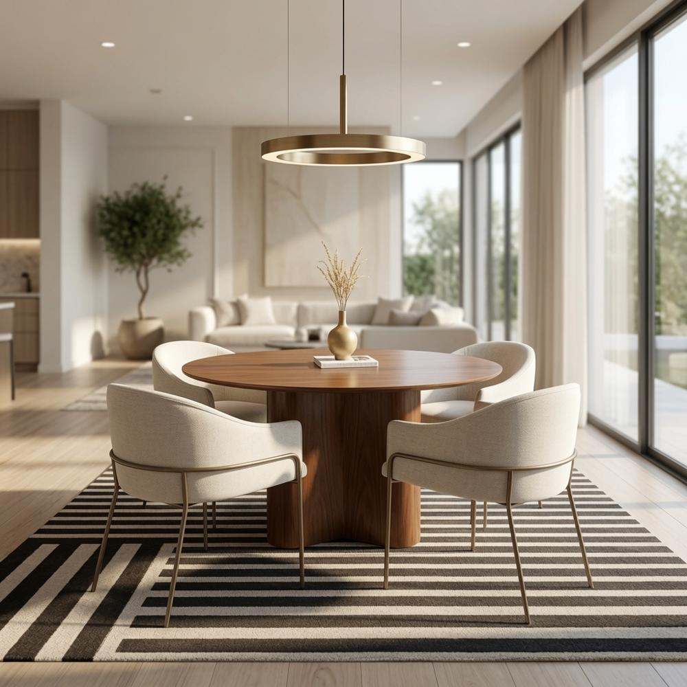 JUEGO DE COMEDOR ELEGANTE ARIZONA 4 SILLAS BICK BASE ENCHAPADA MDF TU MESITA - 1