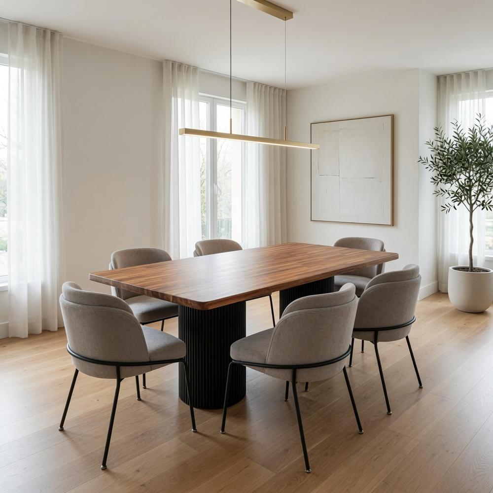 JUEGO DE COMEDOR BERLÍN 6 SILLAS CON ESTRUCTURA DE FIERRO TU MESITA - 1