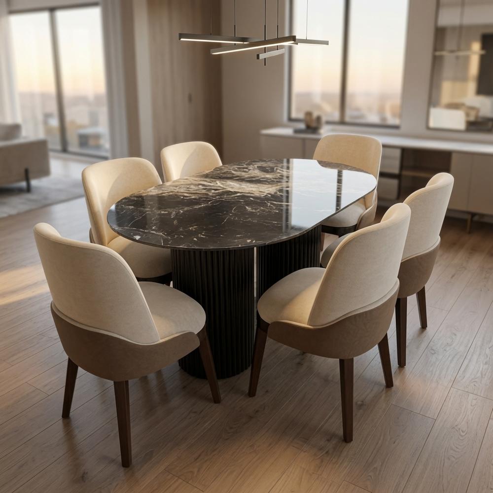 JUEGO DE COMEDOR VIENA 6 SILLAS DE MADERA TU MESITA - 1