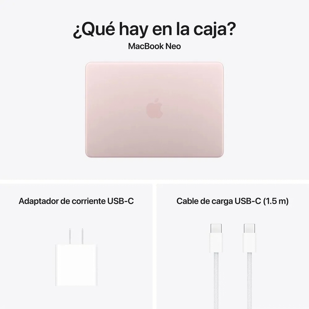 MACBOOK NEO 13″ APPLE A18 PRO, 8GB RAM, 256GB SSD APPLE INTELLIGENCE - TECLADO INGLES BLUSH - 2