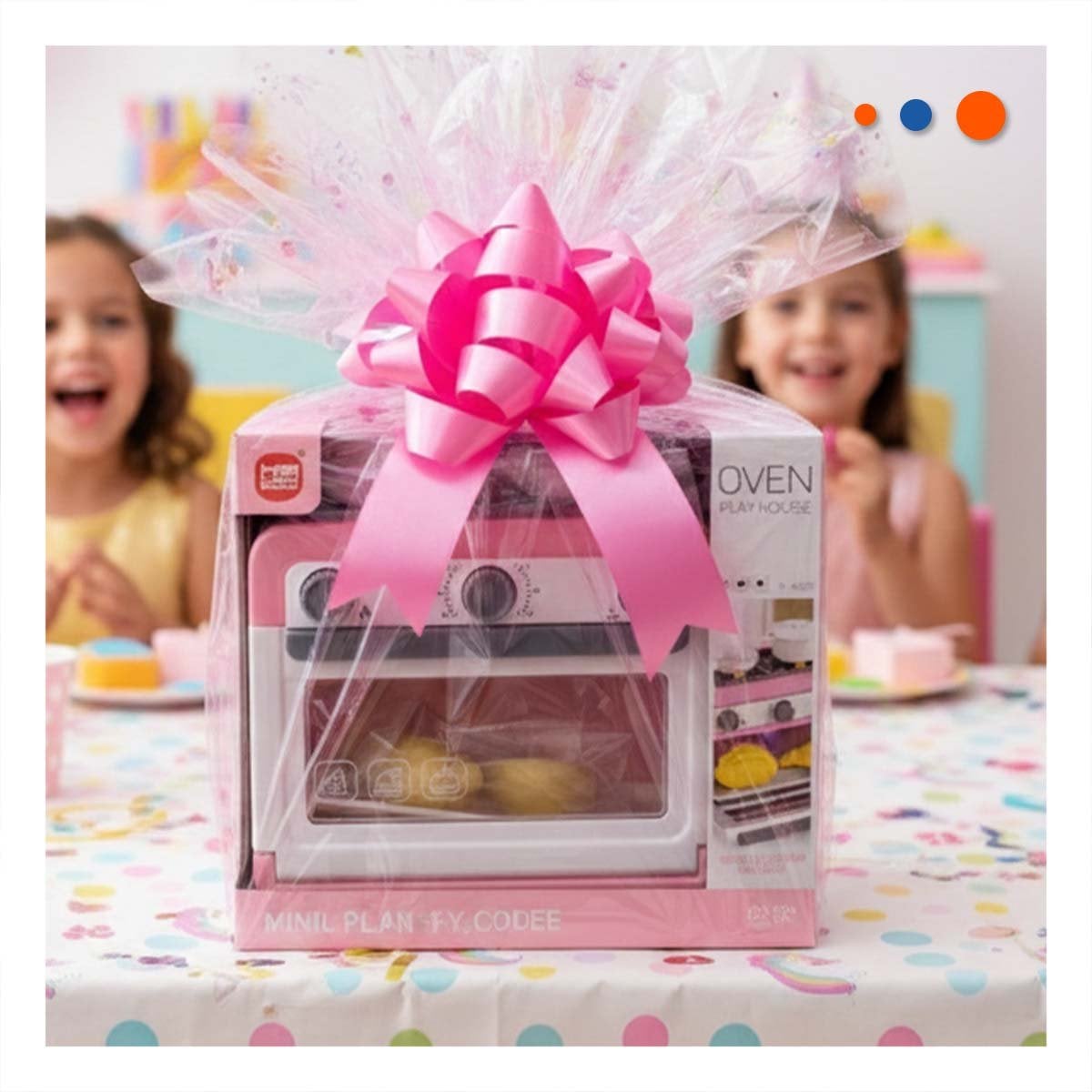CONFIGURACION DE COCINA CON HORNO Y OLLAS ROSADAS PARA AMBIENTE DE CASA - 3