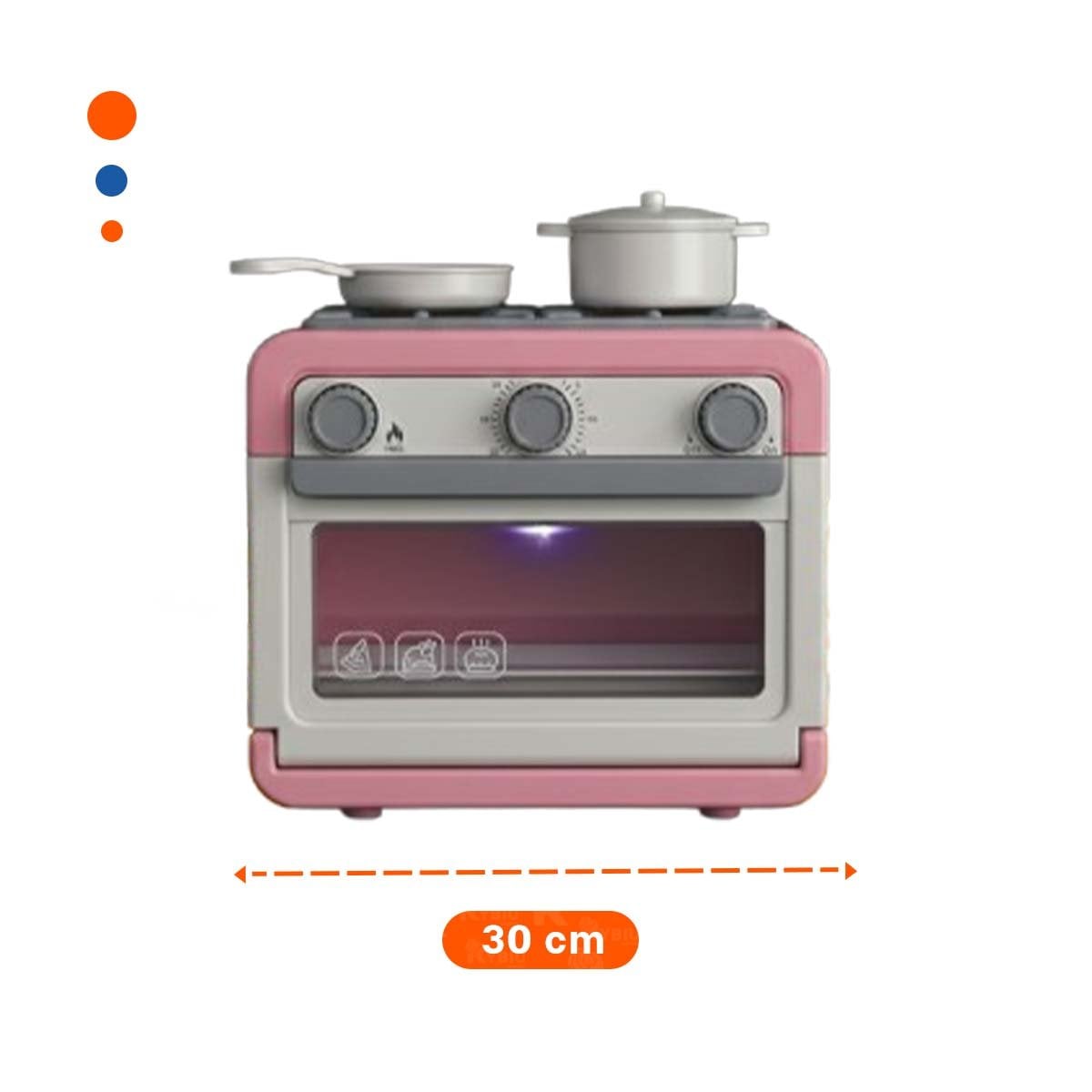 CONFIGURACION DE COCINA CON HORNO Y OLLAS ROSADAS PARA AMBIENTE DE CASA - 4