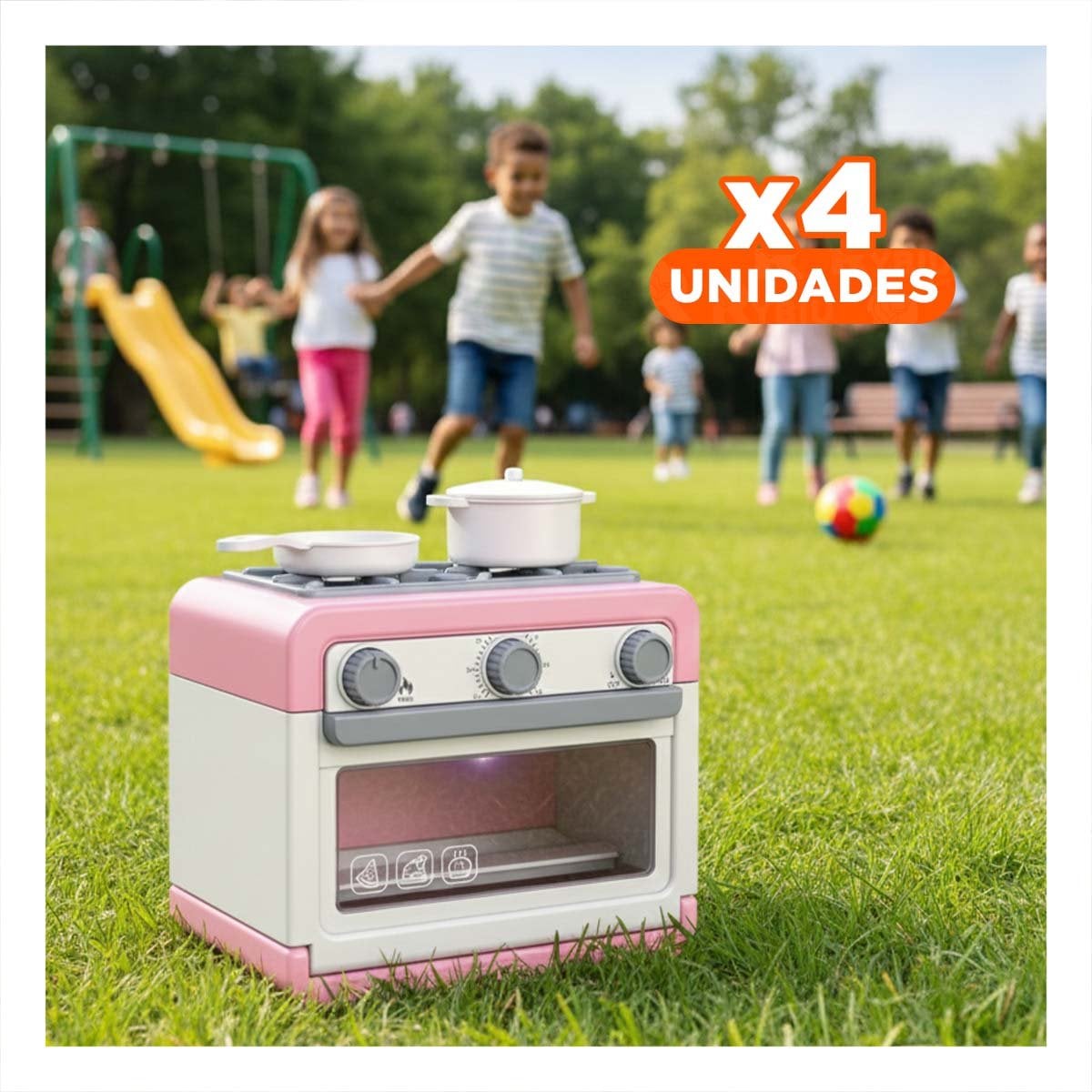 PACK4 PROPUESTA VISUAL DE COCINA CON HORNO Y OLLAS ROSADAS PARA CASA - 1