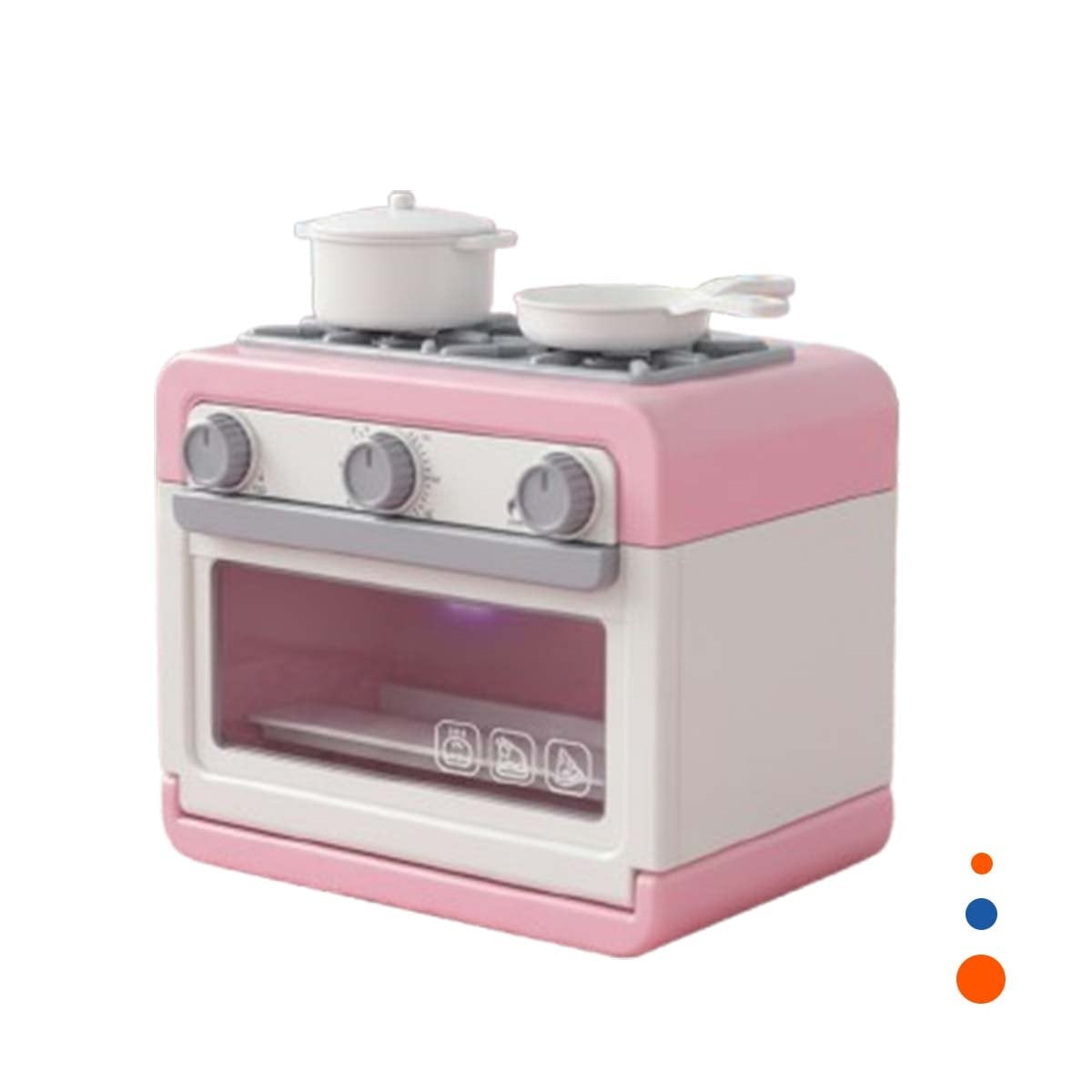 SECCION DE COCINA CON HORNO Y OLLAS ROSADAS PARA DECORACION DE CASA YSTICKY - 2
