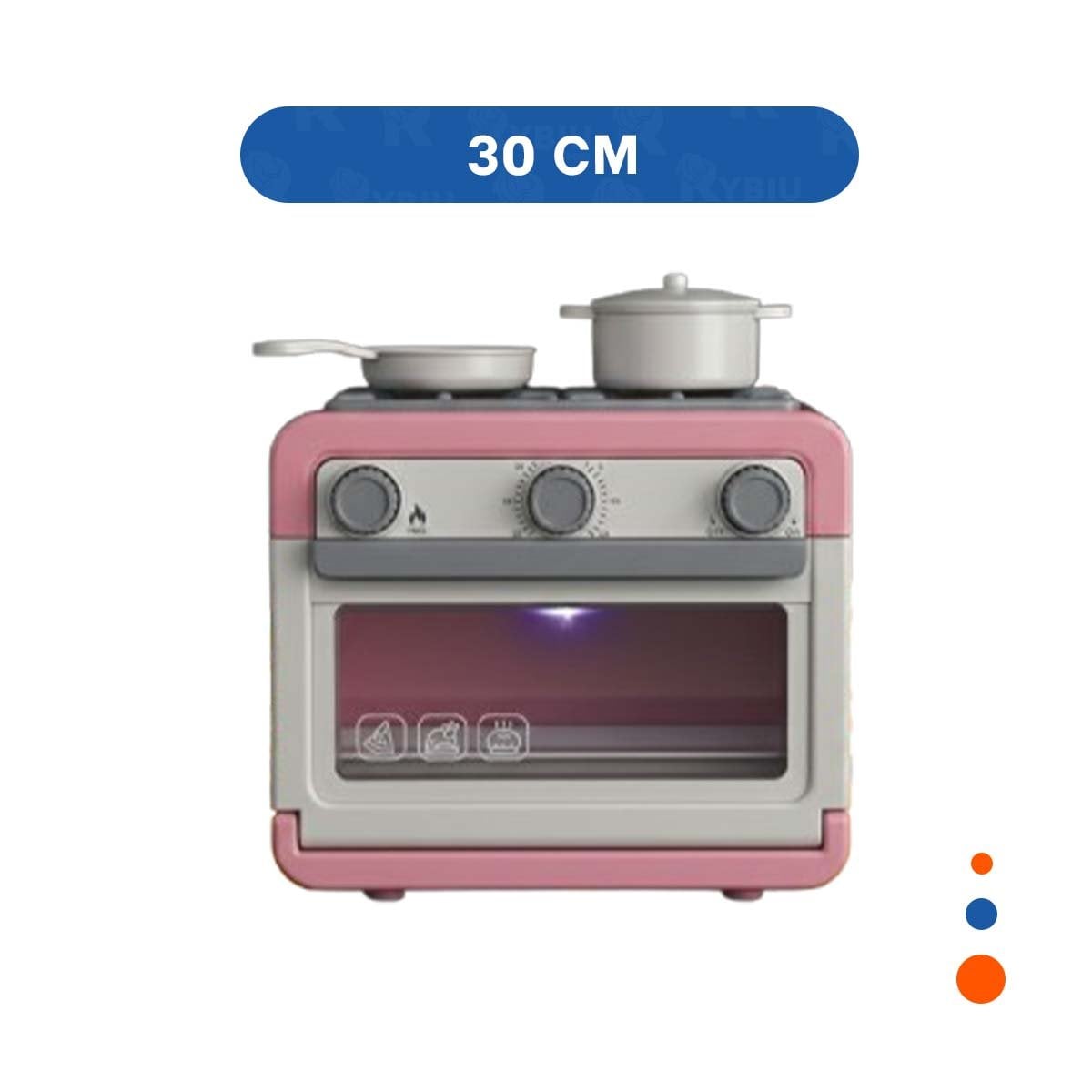 PROTOTIPO DE COCINA CON HORNO Y OLLAS ROSADAS PARA DECORACION DE HOGAR YPAPEL REGALO - 4