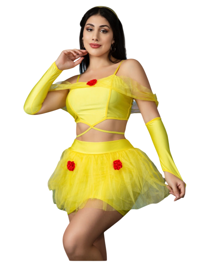 DISFRAZ DE PRINCESA BELLA SEXY HALLOWEEN TUTU - 1