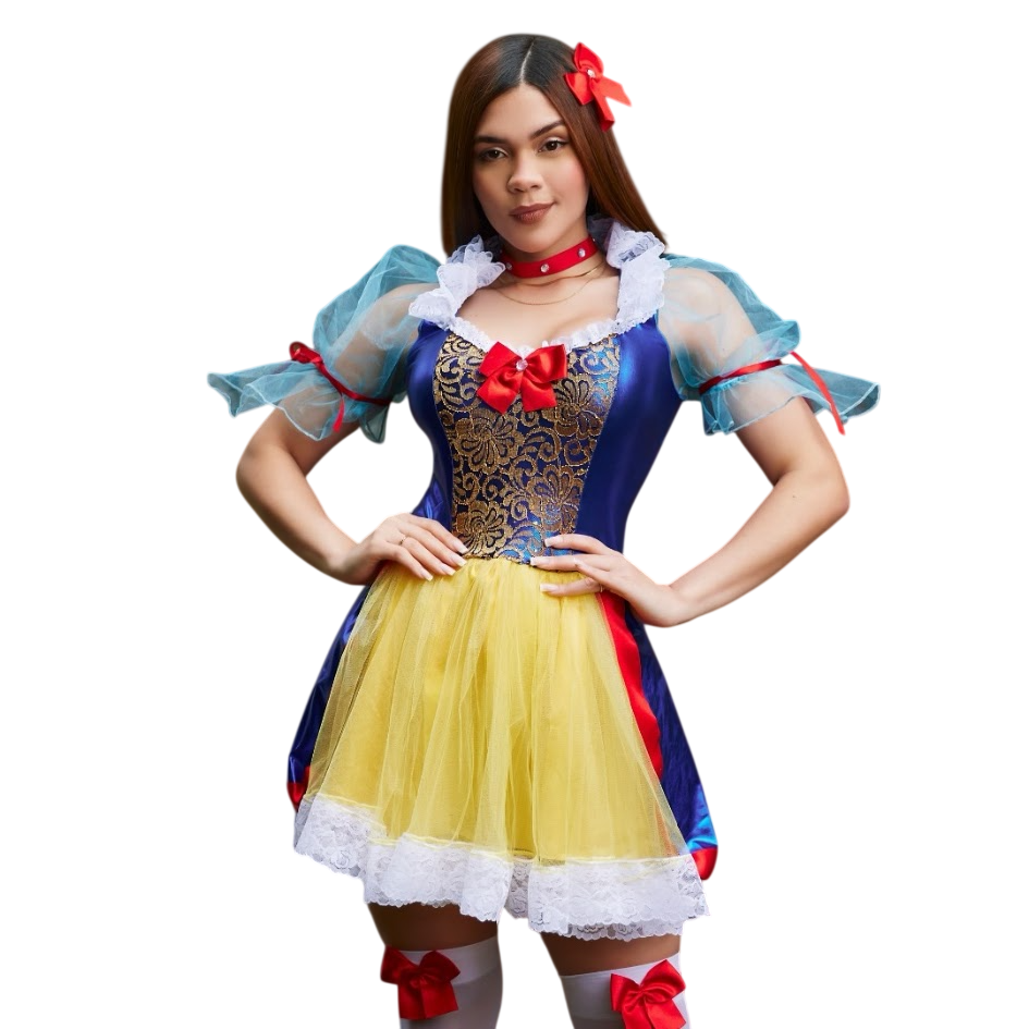 DISFRAZ BLANCA NIEVES SEXY HALLOWEEN VESTIDO - 1