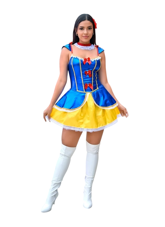 DISFRAZ BLANCA NIEVES SEXY HALLOWEEN VESTIDO - 1