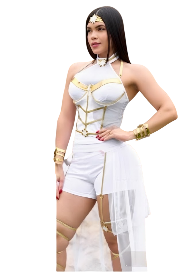 DIOSA GRIEGA OLENKA DISFRAZ HALLOWEEN SEXY VESTIDO - 1