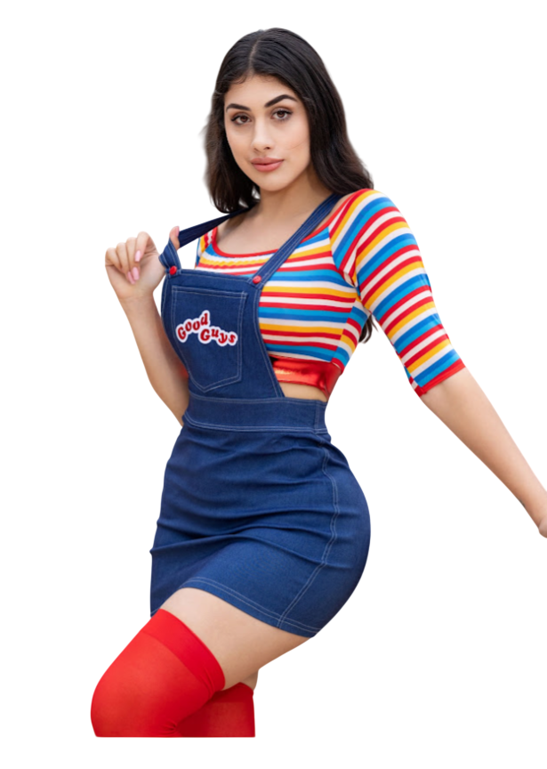 DISFRAZ CHUKY SEXY HALLOWEEN OVEROL CON MEDIAS - 1