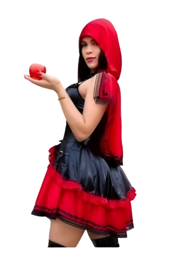 CAPERUCITA ROJA DISFRAZ SEXY HALLOWEEN VESTIDO REGULABLE - 2