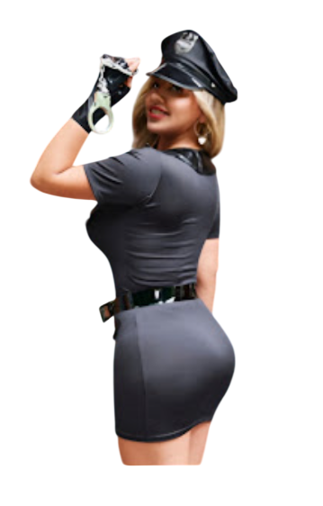 DISFRAZ POLICIA HALLOWEEN  SEXY VESTIDO - 2
