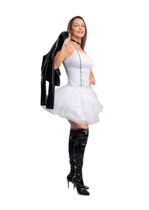DISFRAZ TIFFANY CORSET GARGANTILLA CASACA TUTU ENCAJE SET - 2