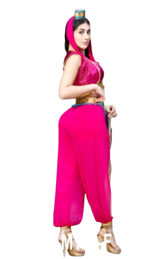 DISFRAZ MI BELLA GENIO HALLOWEEN SEXY GORRITO BRALET CHAQUETITA PANTALON - 2