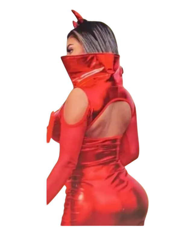 DISFRAZ DE DIABLITA SEXY HALLOWEEN VESTIDO Y ACCESORIO - 2