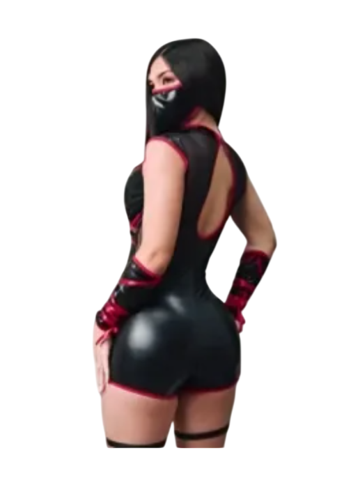 DISFRAZ NINJA SEXY HALLOWEEN ENTERIZO SHORT - 2