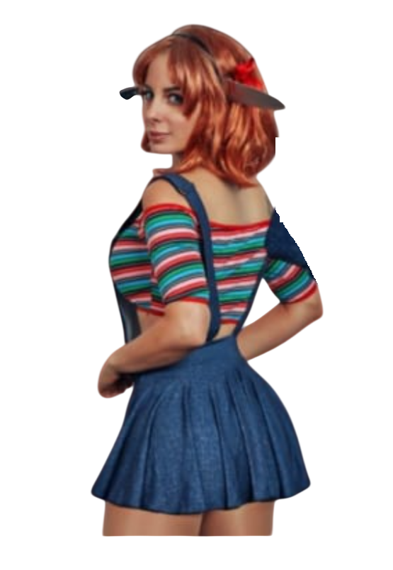 DISFRAZ CHUCKY SEXY HALLOWEEN VESTIDO OVEROL TOP - 2