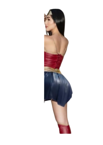DISFRAZ MUJER MARAVILLA SEXY HALLOWEEN WONDER WOMAN CON ACCESORIOS - 2