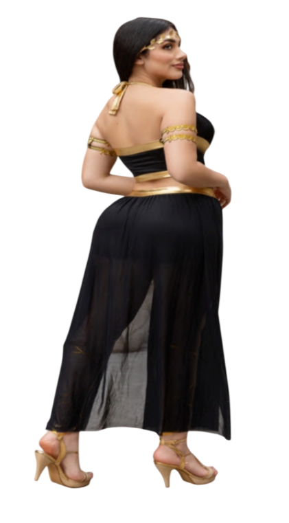 DISFRAZ DIOSA AMARUS ENTERIZO SHORT TIRAS BRAZALETES SET - 2