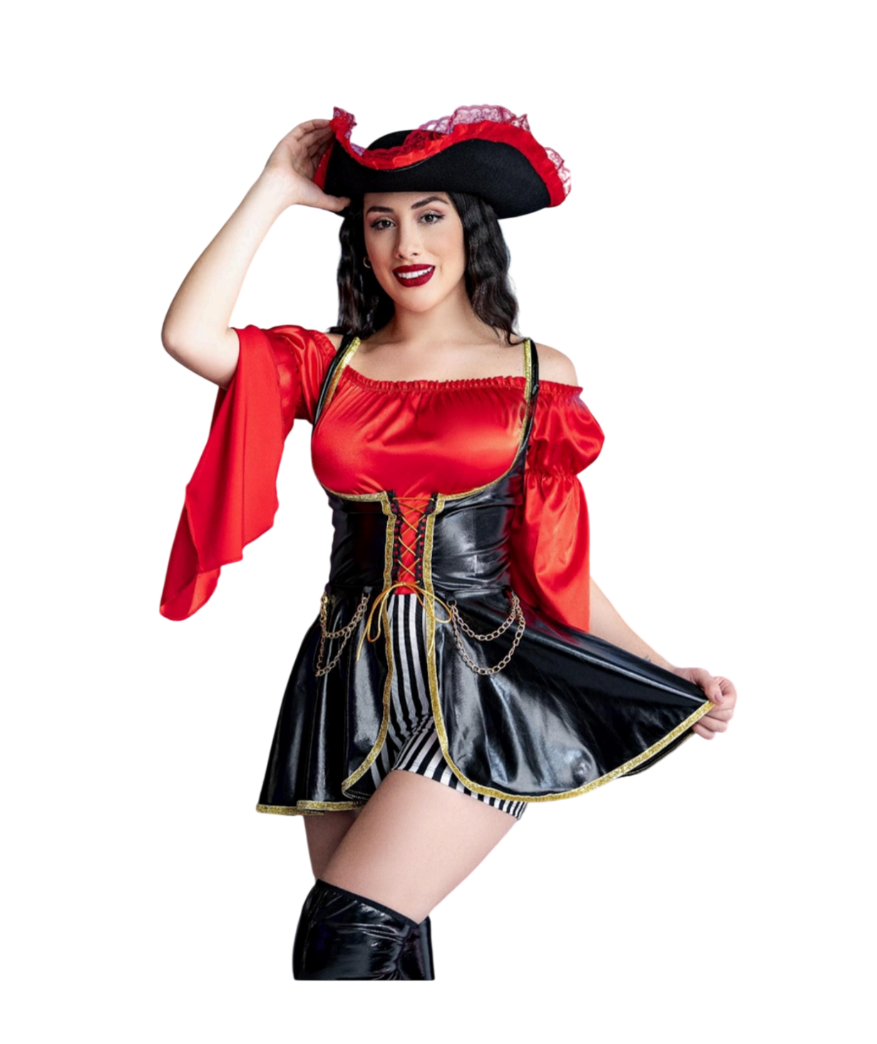 DISFRAZ DE PIRATA SEXY HALLOWEEN CON SOMBRERO - 1