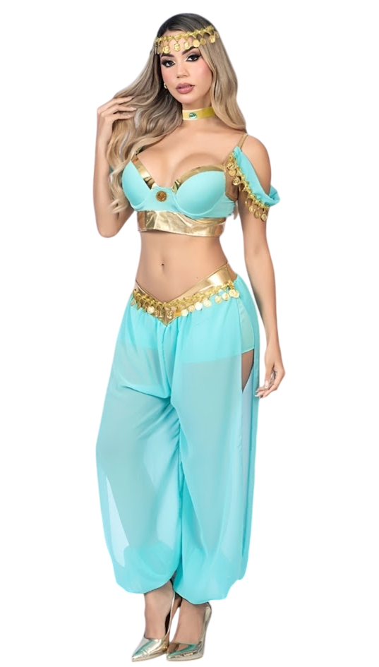 DISFRAZ HALLOWEEN PRINCESA JAZMIN SEXY CON COPA - 1