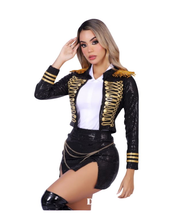MICHAEL JACKSON DISFRAZ SEXY HALLOWEEN CASACA MINIFALDA - 1