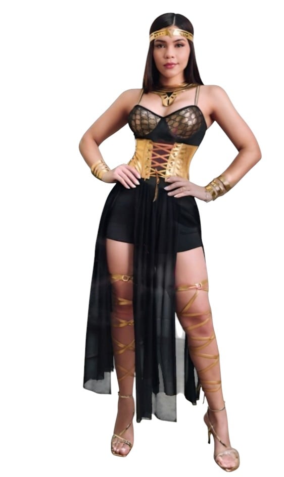 DISFRAZ DIOSA GRIEGA SEXY HALLOWEEN VESTIDO - 1