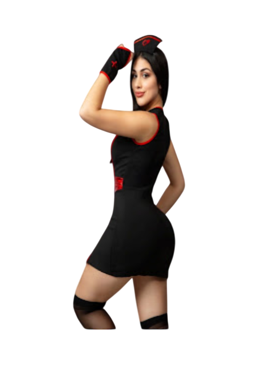 DISFRAZ ENFERMERA SEXY HALLOWEEN VESTIDO Y ACCESORIOS - 2