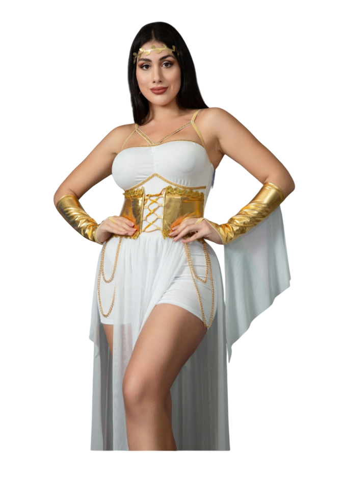 DISFRAZ DIOSA GRIEGA SEXY HALLOWEEN VESTIDO - 1