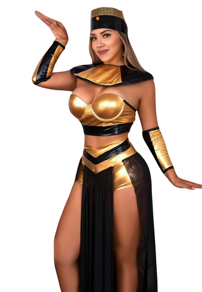 DISFRAZ FARAONA DIOSA GRIEGA SEXY HALLOWEEN CON ACCESORIOS - 1