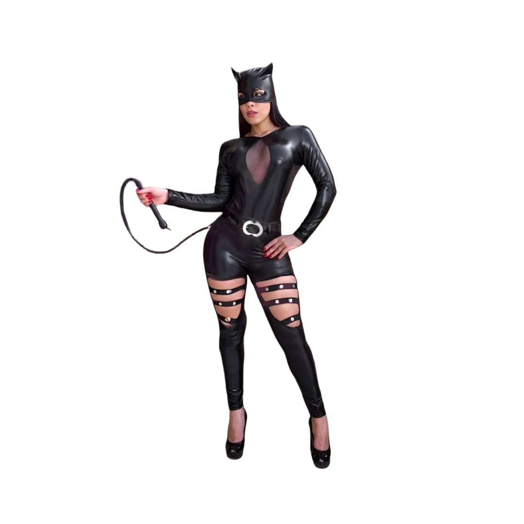 DISFRAZ DE GATUBELA SEXY HALLLOWEEN ENTERIZO CON ACCESORIOS - 1