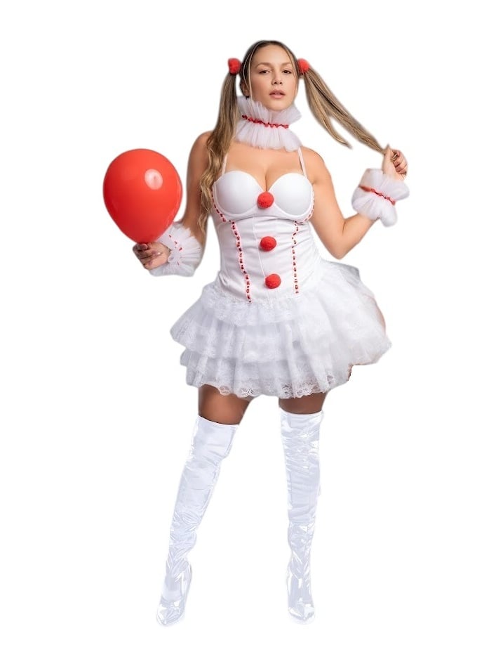 DISFRAZ PAYASITA IT SEXY HALLOWEEN TUTU ESTILO CORSET PENNYWISE - 1