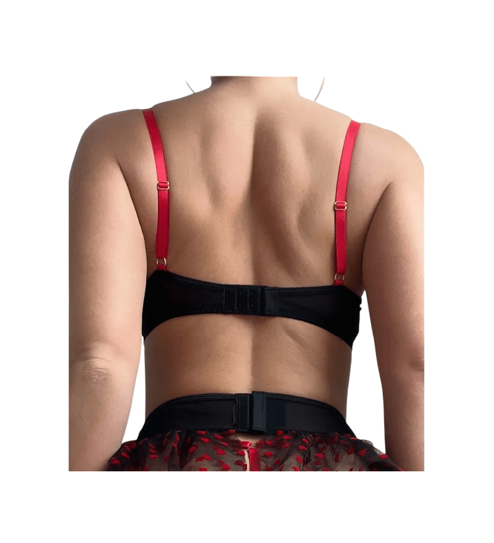 LENCERIA SEXY PORTALIGAS TUTU BRASIER CON HILO LIGUEROS - 2