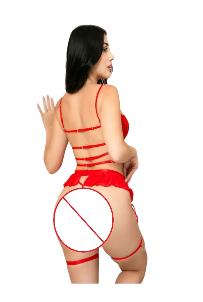 LENCERIA SEXY PORTALIGAS CONJUNTO ESTILO MINI CORSET CON LIGUEROS - 2