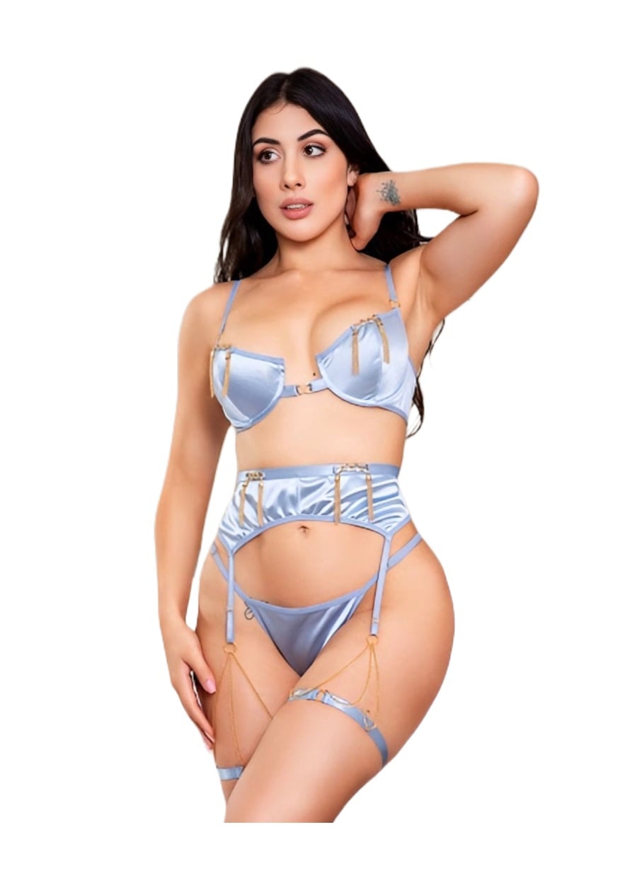 LENCERIA SEXY SET PORTALIGAS CON LIGUEROS EROTICOS - 1
