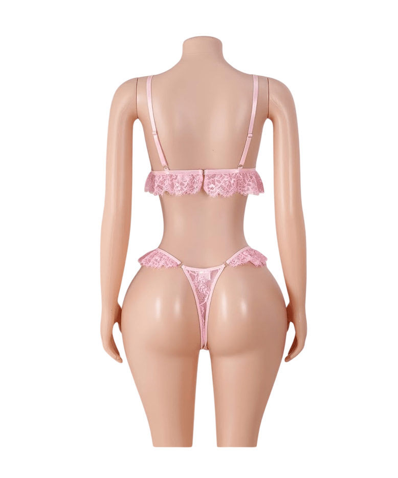 LENCERIA SEXY DE ENCAJE CONJUNTO DOS PIEZAS BRALEY Y TANGA - 2