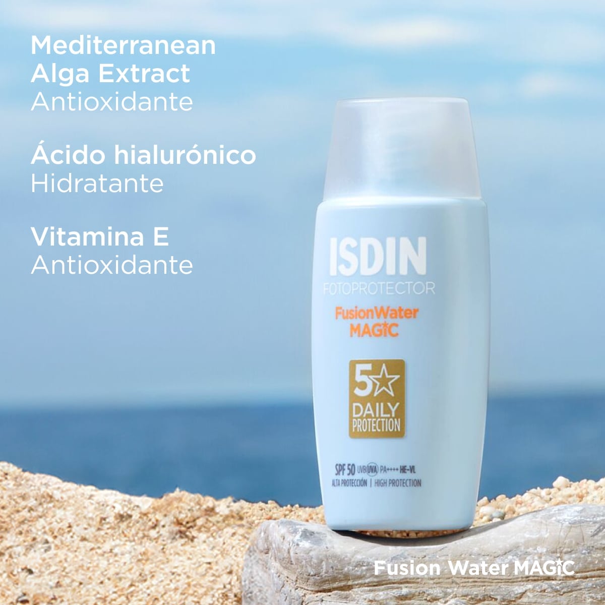 TRATAMIENTO FACIAL ISDIN FOTOPROTECTOR FUSION WATER MAGIC SPF 50 50 ML - 10