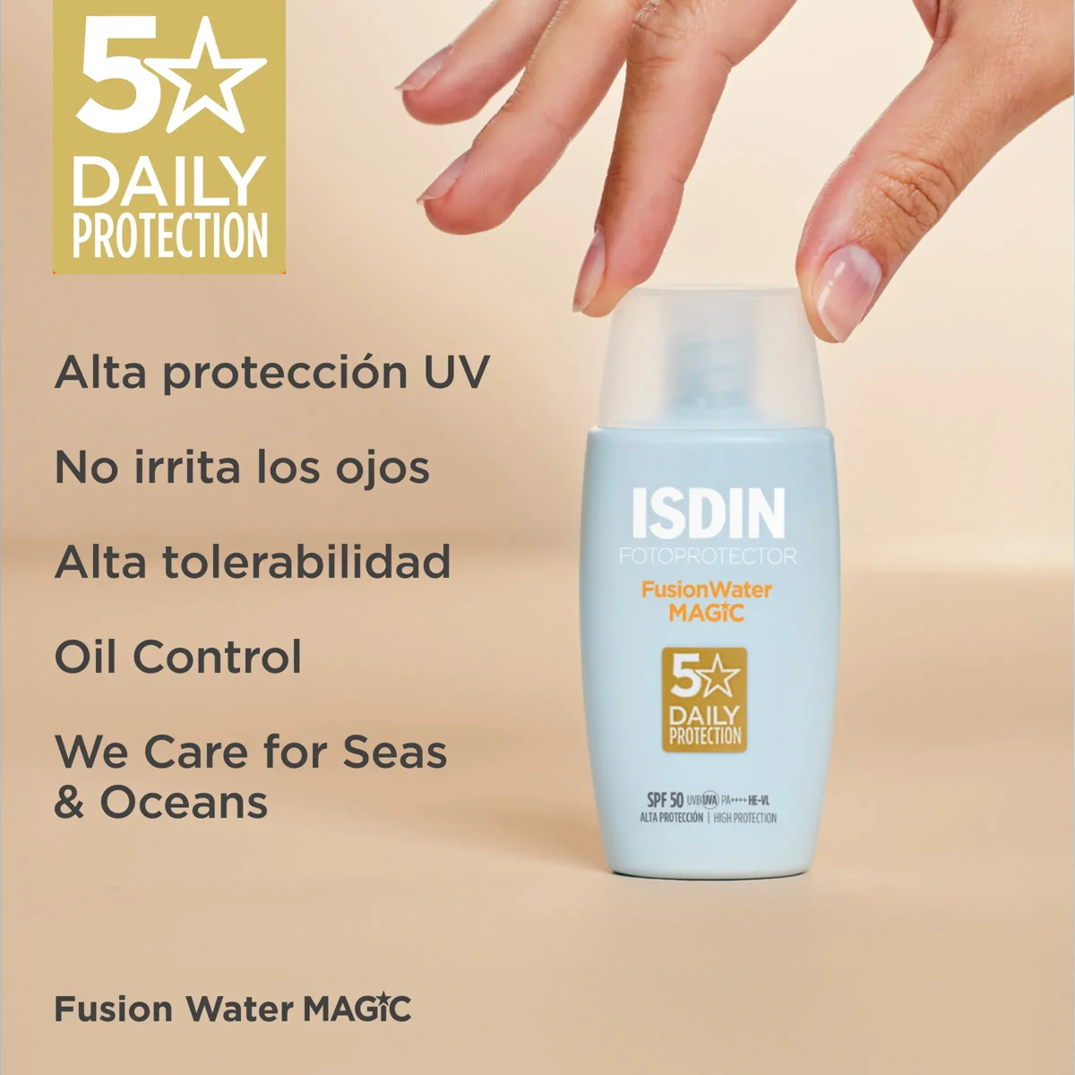 TRATAMIENTO FACIAL ISDIN FOTOPROTECTOR FUSION WATER MAGIC SPF 50 50 ML - 5