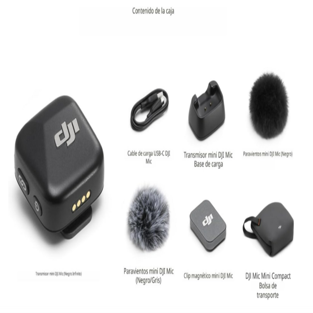 DJI MINI TRANSMISOR DE MICRÓFONO NEGRO INFINITO - 3