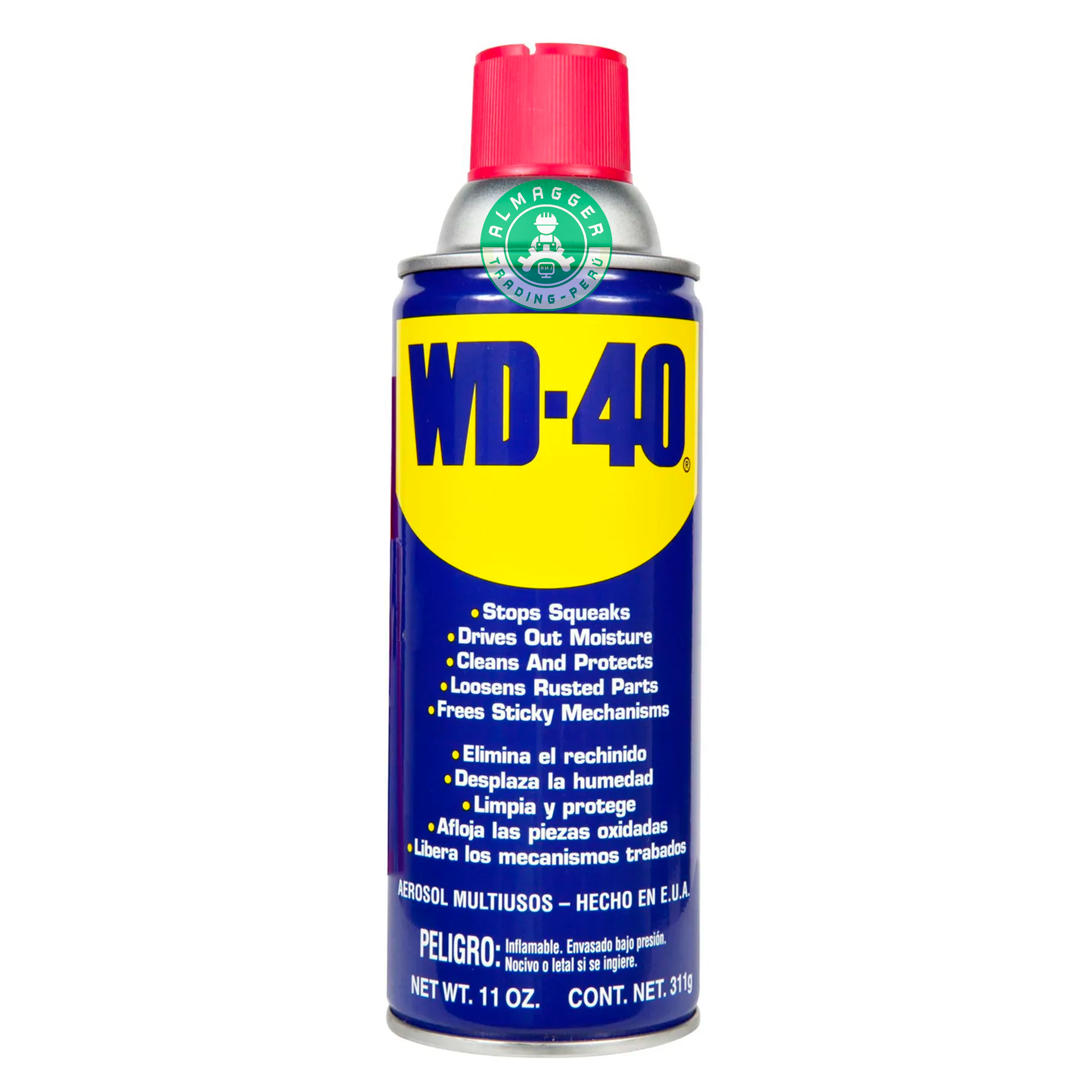 WD40 LUBRICANTE MULTIUSOS 11 OZ - 311GR. - AFLOJA TODO - 1