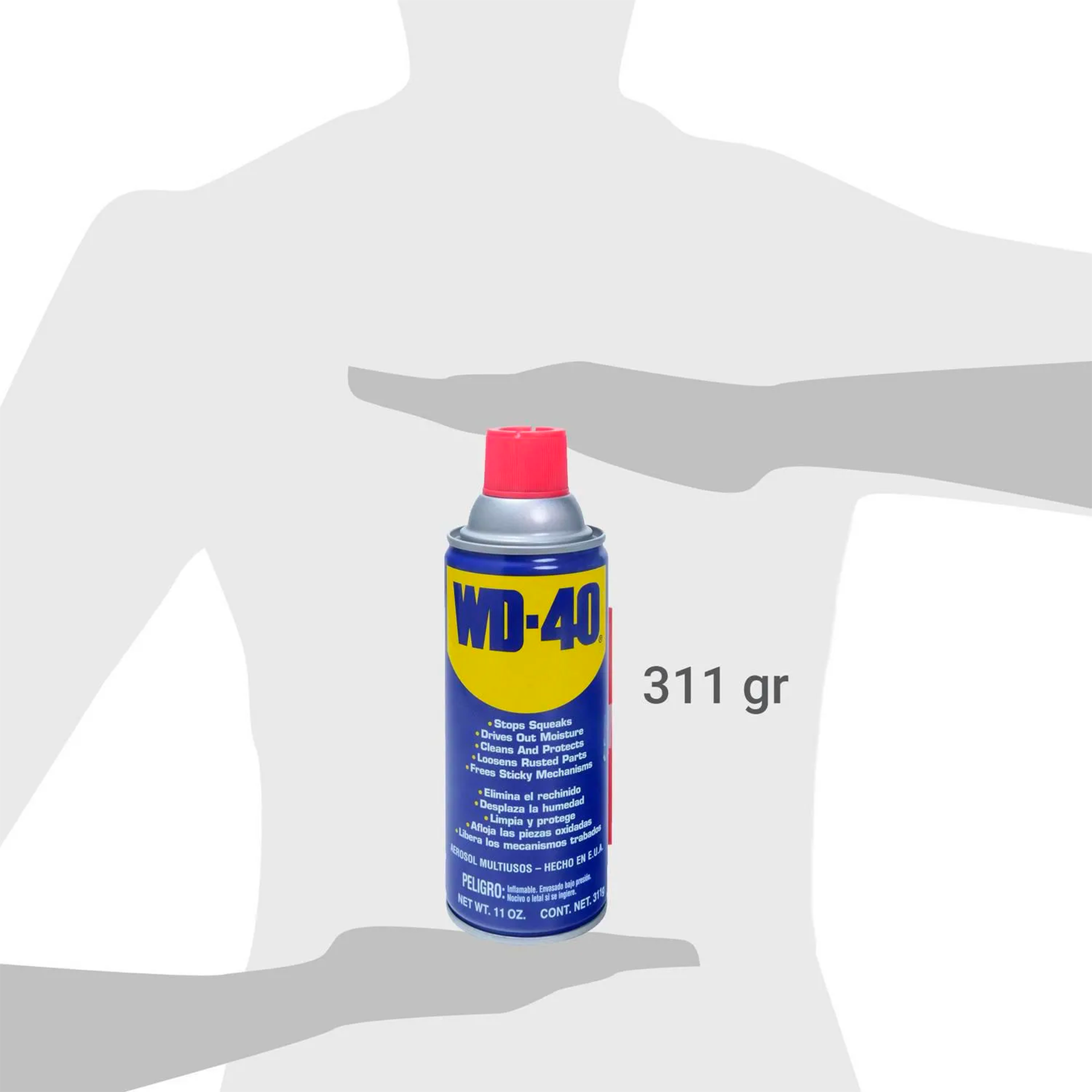 WD40 LUBRICANTE MULTIUSOS 11 OZ - 311GR. - AFLOJA TODO - 3