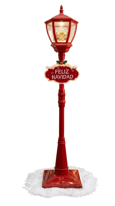 FAROLA DECORATIVA NAVIDEÑA CASITA DE JENGIBRE - 1