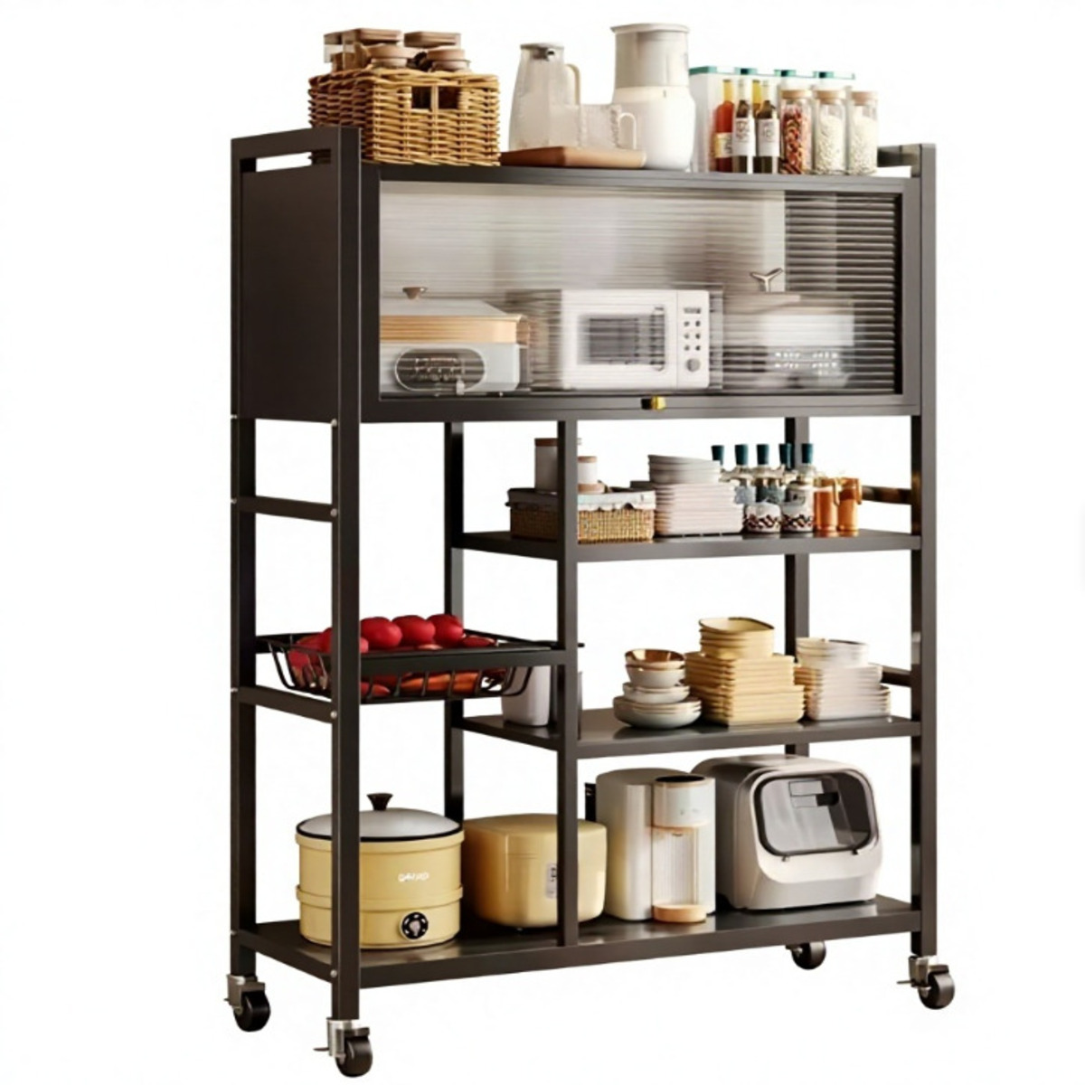 ESTANTE ORGANIZADOR MULTIUSO CON RUEDAS ESTANTE DE ALMACENAMIENTO DE COCINA - 1