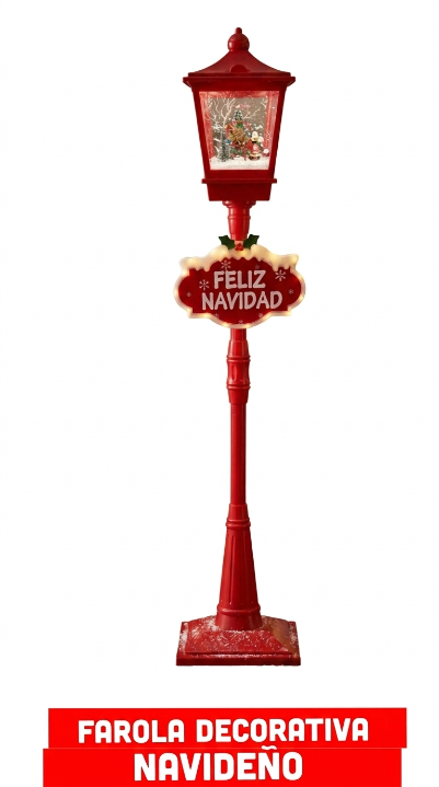 FAROLA DECORATIVA NAVIDEÑA RUEDA DE LA FORTUNA MOLINO FAMILIAR - 1
