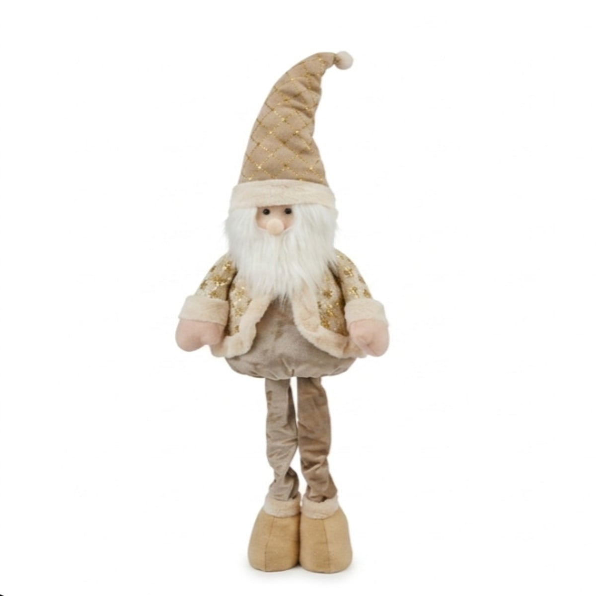 MUÑECO PAPA NOEL TELESCÓPICO DORADO - 1