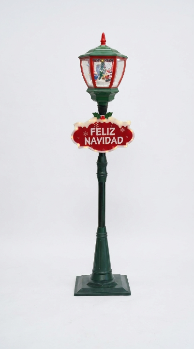 FAROLA DECORATIVA NAVIDEÑA ÁRBOL DE NAVIDAD CON PAPANOEL - 1