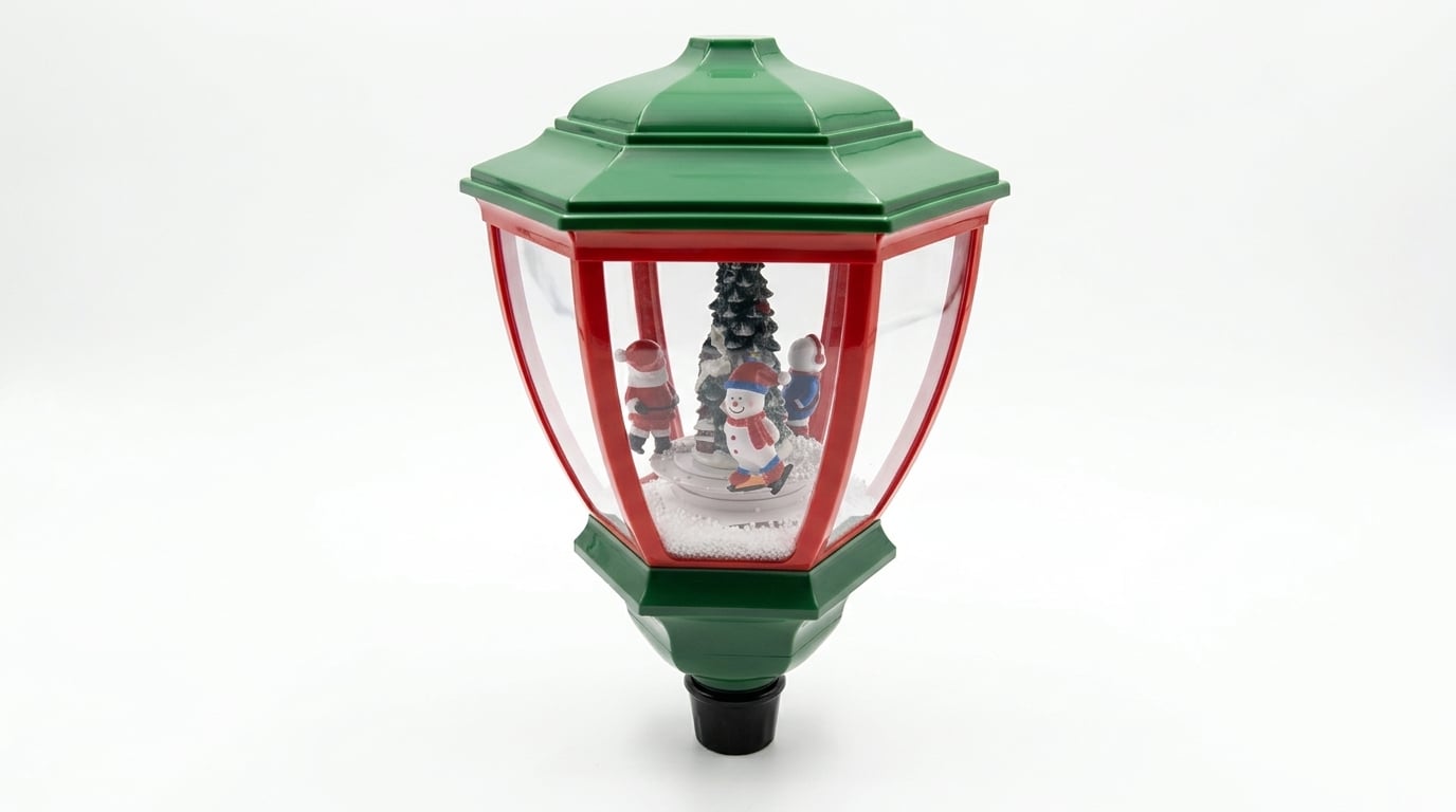 FAROLA DECORATIVA NAVIDEÑA ÁRBOL DE NAVIDAD CON PAPANOEL - 2