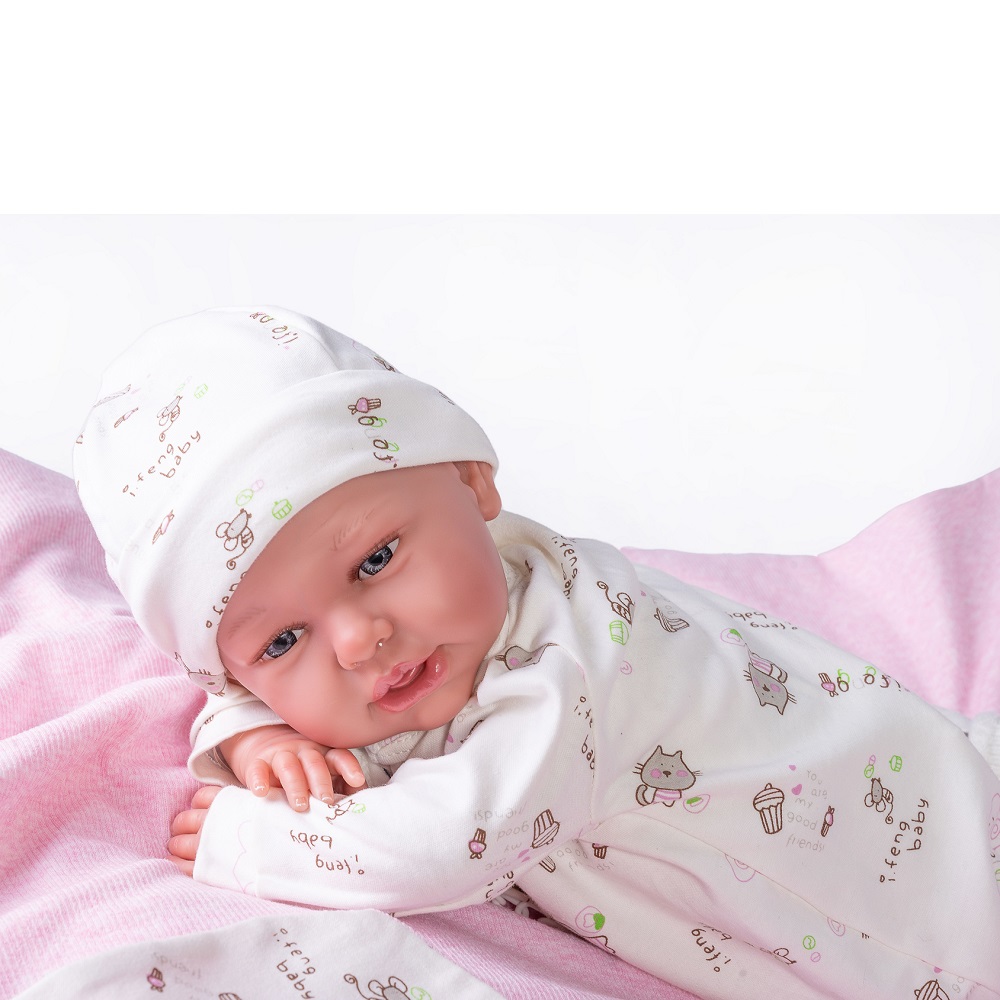 MUÑECA ANTONIO JUAN MI PRIMER REBORN DANIELA GATITOS 52 CM - 6